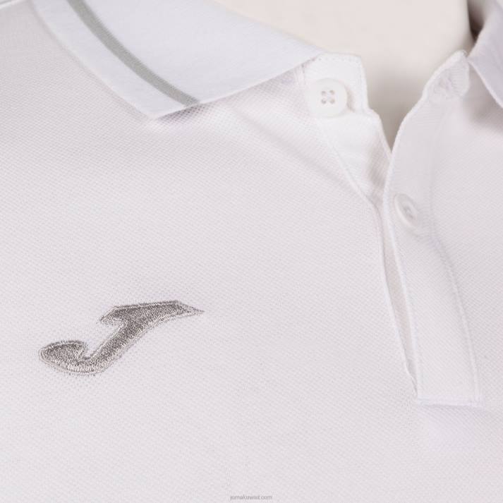Joma 82P4R4549 أبيض قميص بولو بأكمام قصيرة مريحة II رجال
