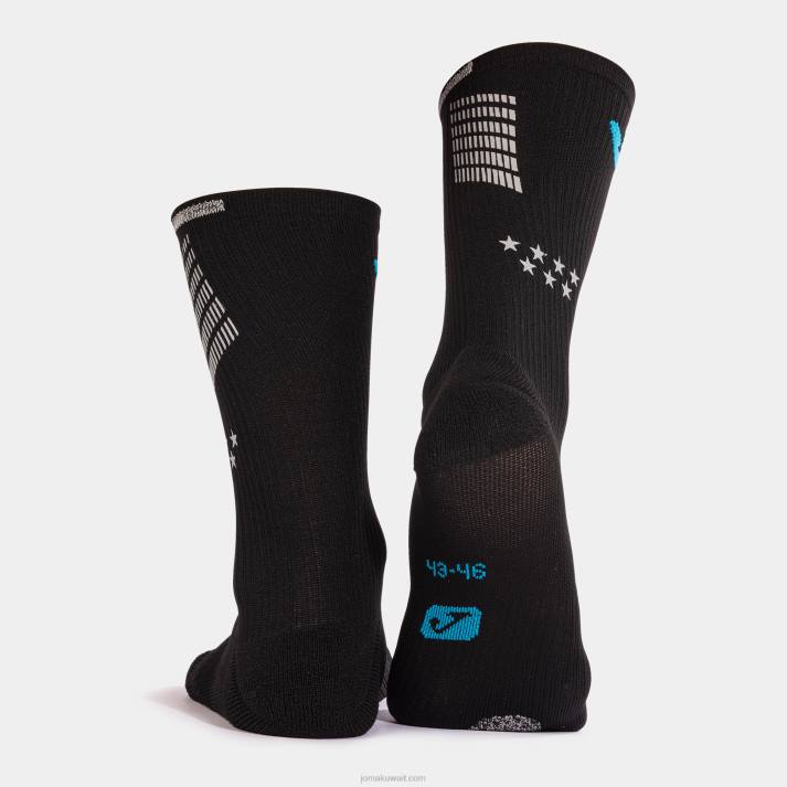 Joma 82P4R454 أسود نصف ماراثون الجوارب مدريد