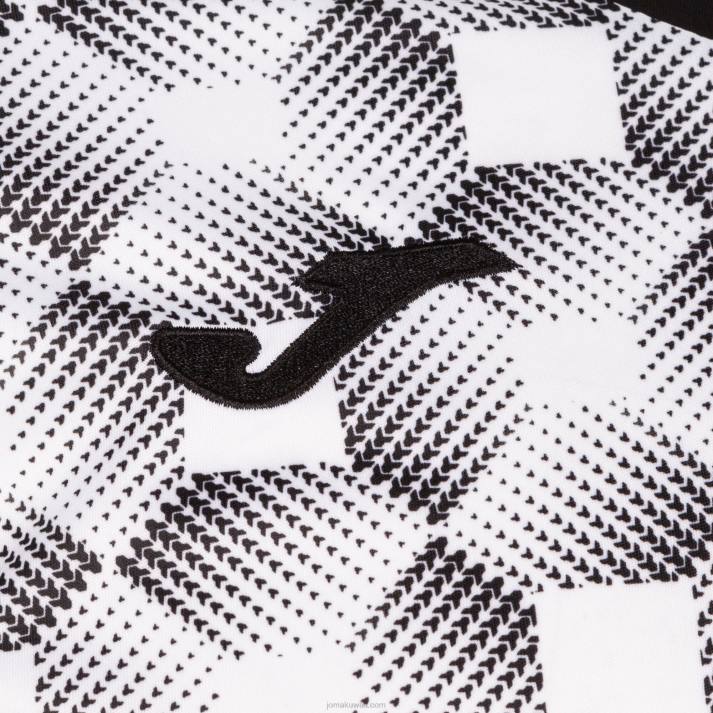 Joma 82P4R4556 أسود أبيض قميص بأكمام قصيرة سوبر نوفا iii رجال