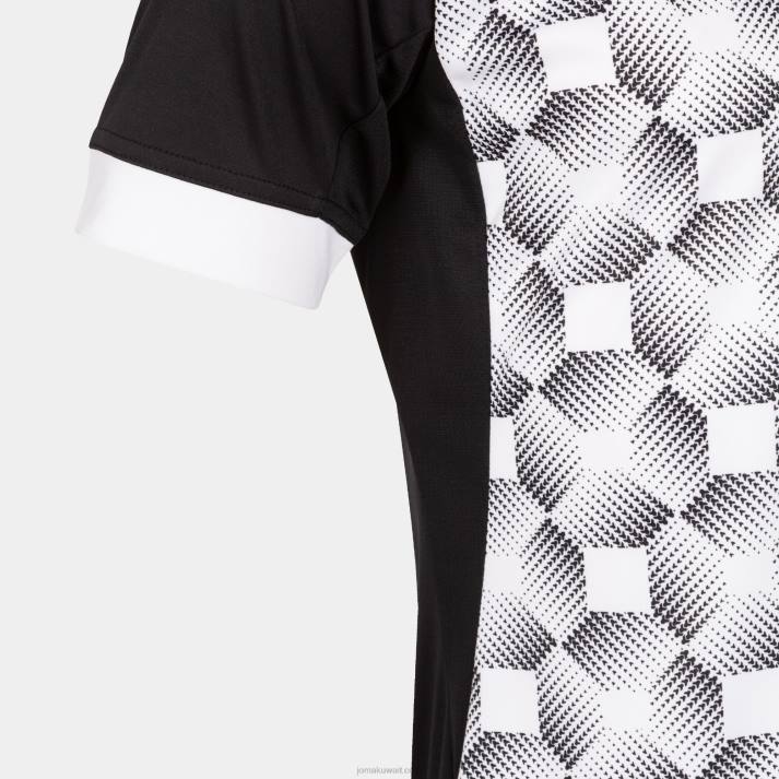 Joma 82P4R4556 أسود أبيض قميص بأكمام قصيرة سوبر نوفا iii رجال