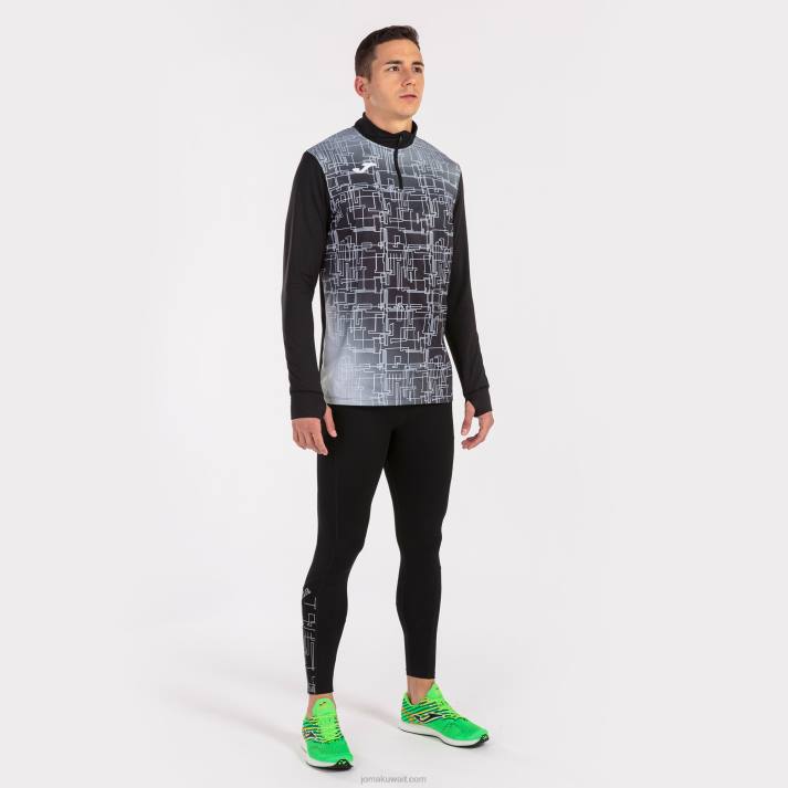 Joma 82P4R455 أسود قميص من النوع الثقيل النخبة الثامن رجال