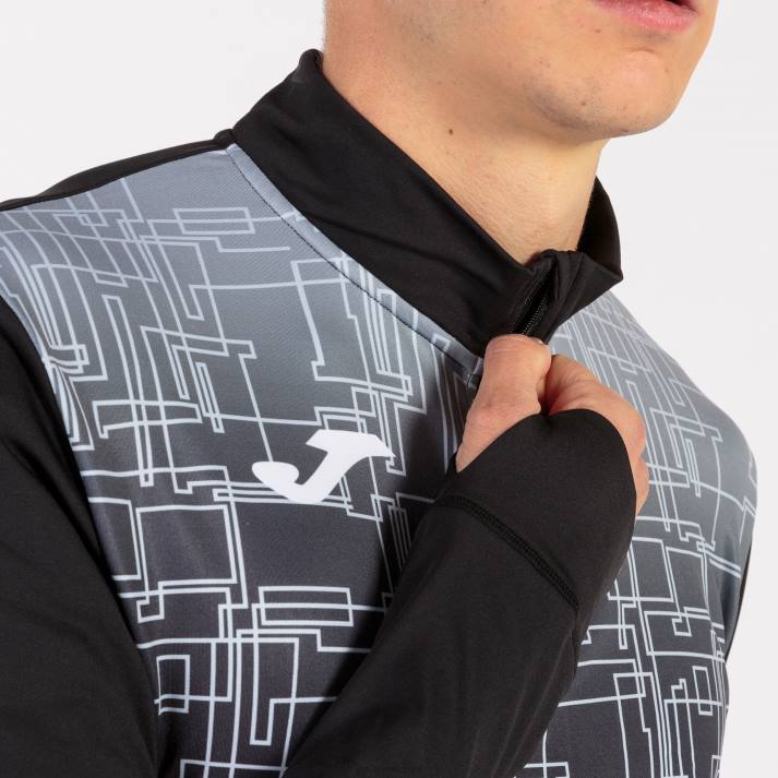 Joma 82P4R455 أسود قميص من النوع الثقيل النخبة الثامن رجال