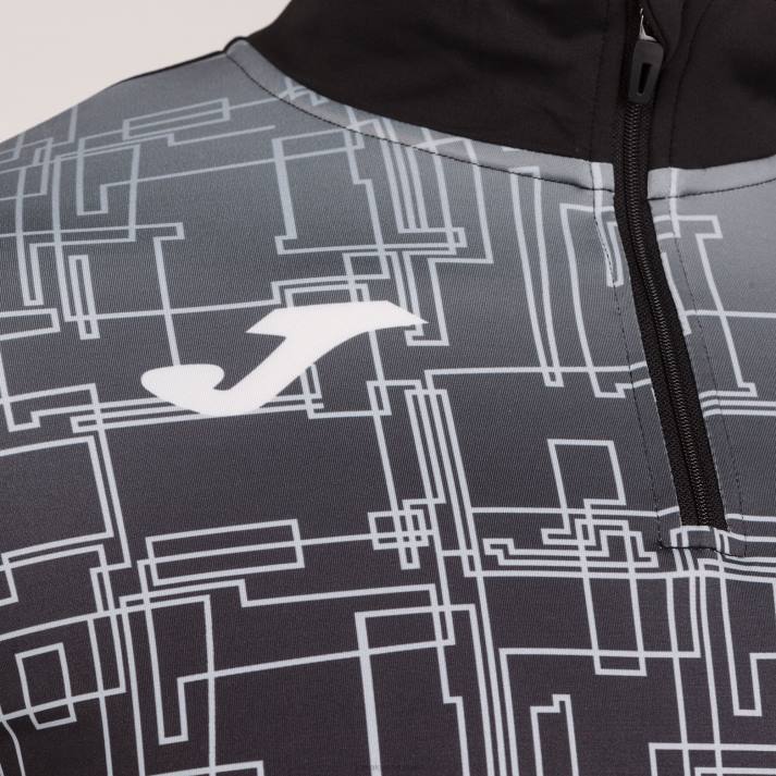 Joma 82P4R455 أسود قميص من النوع الثقيل النخبة الثامن رجال