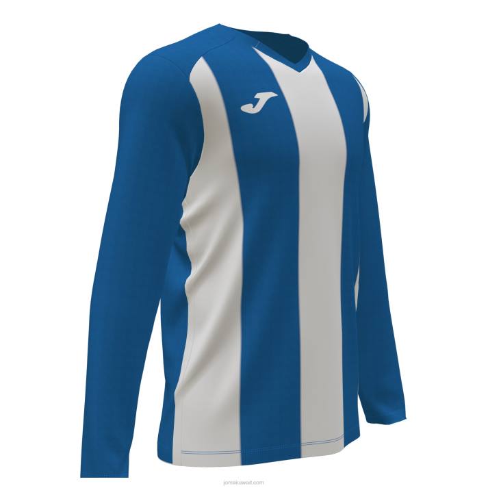 Joma 82P4R4567 أزرق ملكي أبيض قميص طويل الأكمام بيزا الثاني رجال