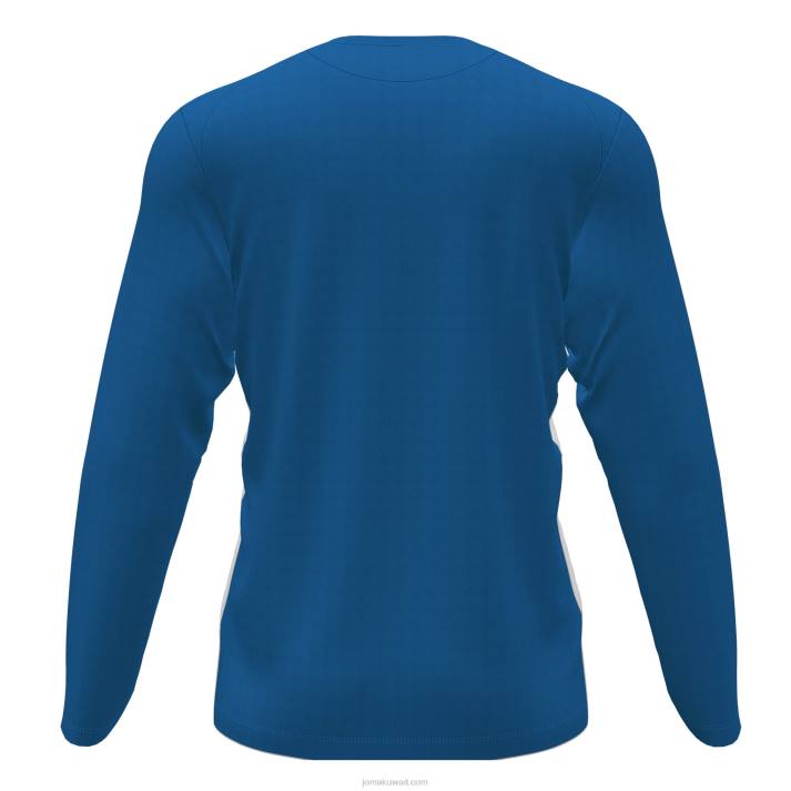 Joma 82P4R4567 أزرق ملكي أبيض قميص طويل الأكمام بيزا الثاني رجال