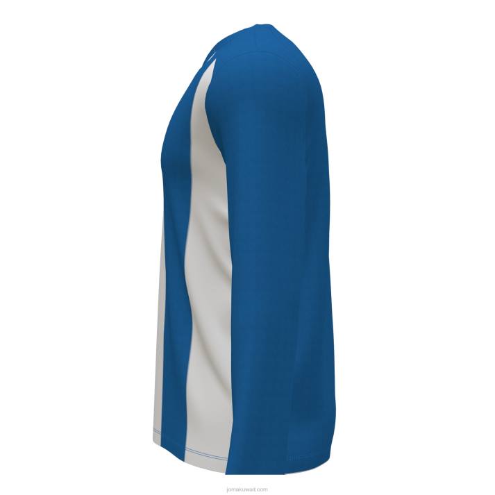 Joma 82P4R4567 أزرق ملكي أبيض قميص طويل الأكمام بيزا الثاني رجال