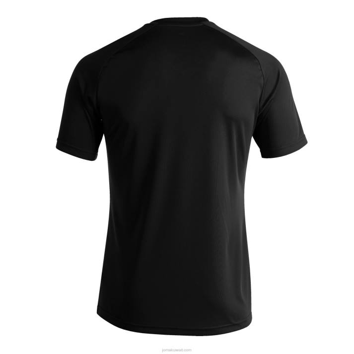 Joma 82P4R4570 أسود أبيض قميص بأكمام قصيرة بيزا الثاني رجال