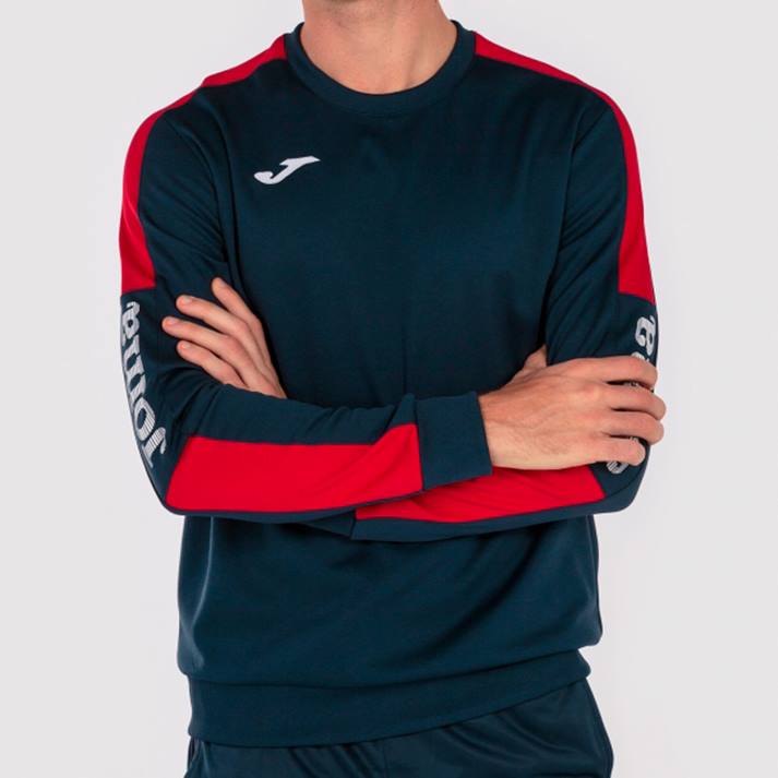 Joma 82P4R4576 الأزرق الداكن الأحمر بطولة قميص من النوع الثقيل الرابع رجال