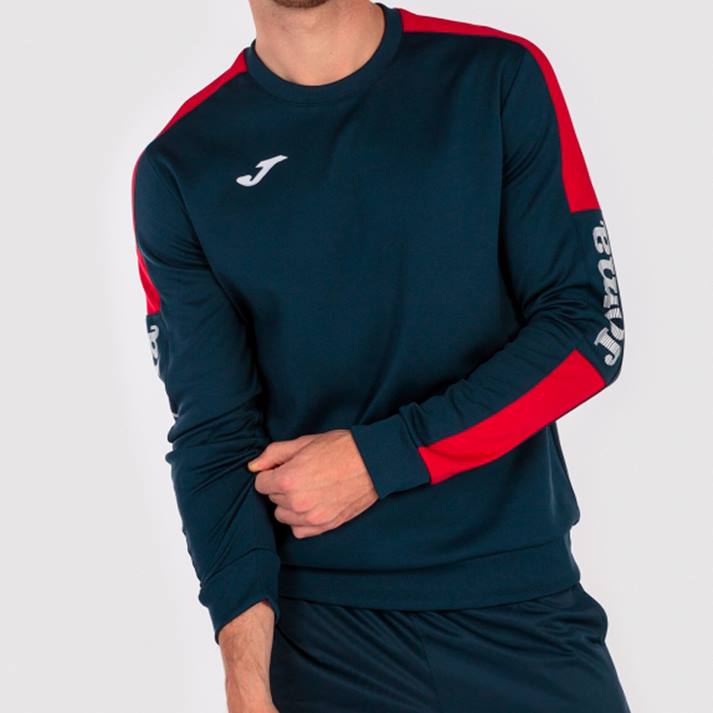 Joma 82P4R4576 الأزرق الداكن الأحمر بطولة قميص من النوع الثقيل الرابع رجال