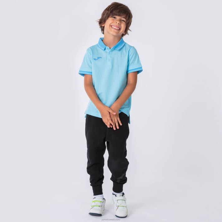 Joma 82P4R4581 السماء الزرقاء قميص بولو قصير الأكمام Bali II رجال