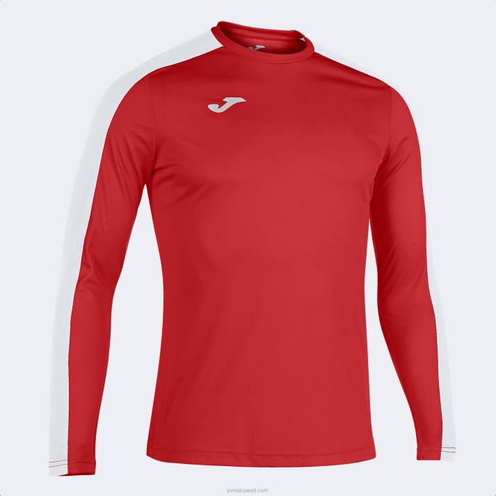 Joma 82P4R4599 احمر ابيض أكاديمية قميص بأكمام طويلة III رجال