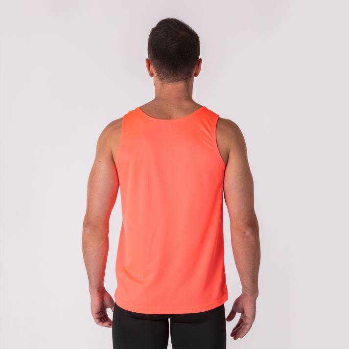 Joma 82P4R4611 أسود المرجان سباق تي شيرت بلا أكمام رجال