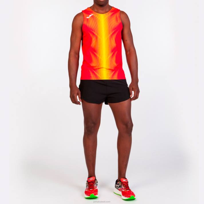 Joma 82P4R4616 احمر اصفر بلا أكمام تي شيرت أوليمبيا رجال