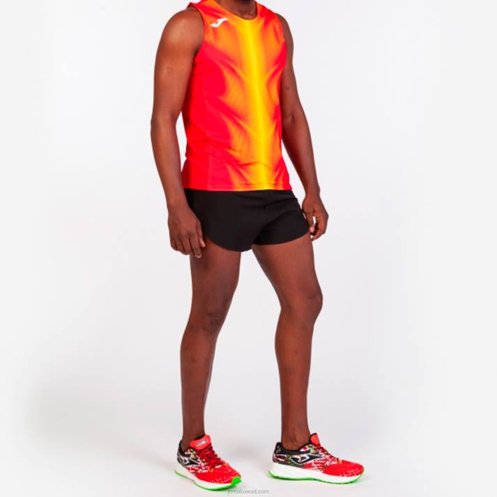 Joma 82P4R4616 احمر اصفر بلا أكمام تي شيرت أوليمبيا رجال
