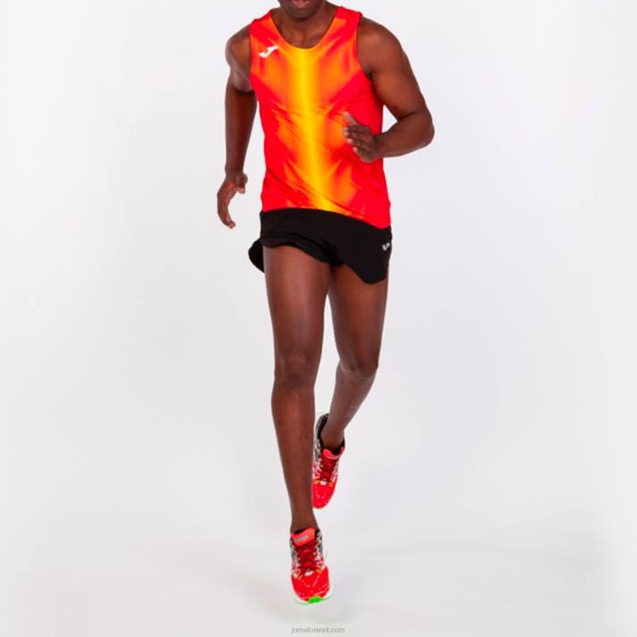 Joma 82P4R4616 احمر اصفر بلا أكمام تي شيرت أوليمبيا رجال