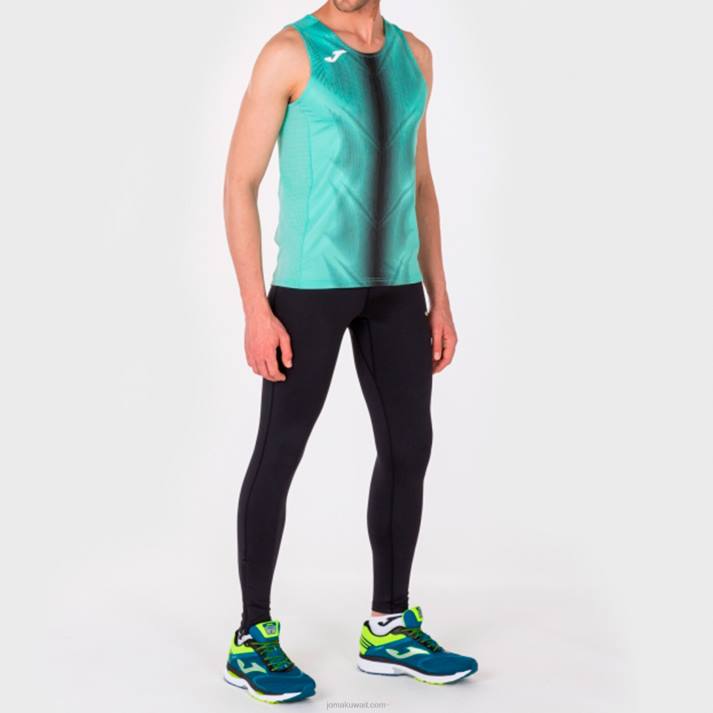 Joma 82P4R4617 أخضر أسود بلا أكمام تي شيرت أوليمبيا رجال