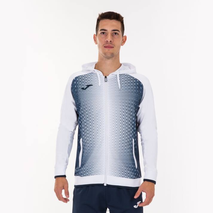 Joma 82P4R4618 أبيض كحلي سوبرنوفا سترة مقنعين رجال