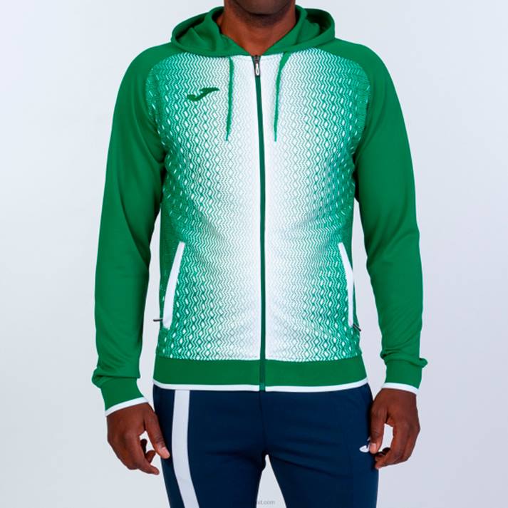 Joma 82P4R4619 أبيض أخضر سوبرنوفا سترة مقنعين رجال