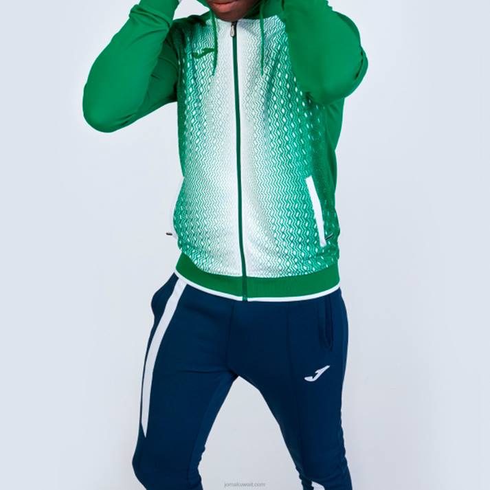 Joma 82P4R4619 أبيض أخضر سوبرنوفا سترة مقنعين رجال
