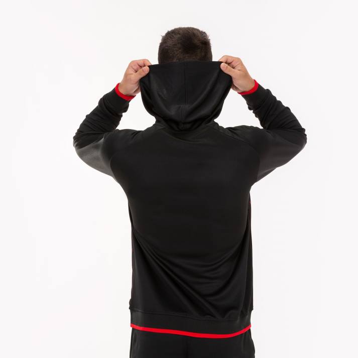 Joma 82P4R4620 أسود أحمر سوبرنوفا سترة مقنعين رجال