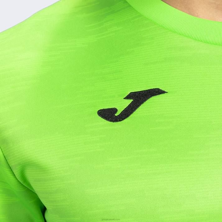Joma 82P4R4621 نيون الخضراء جاذبية قميص من النوع الثقيل رجال