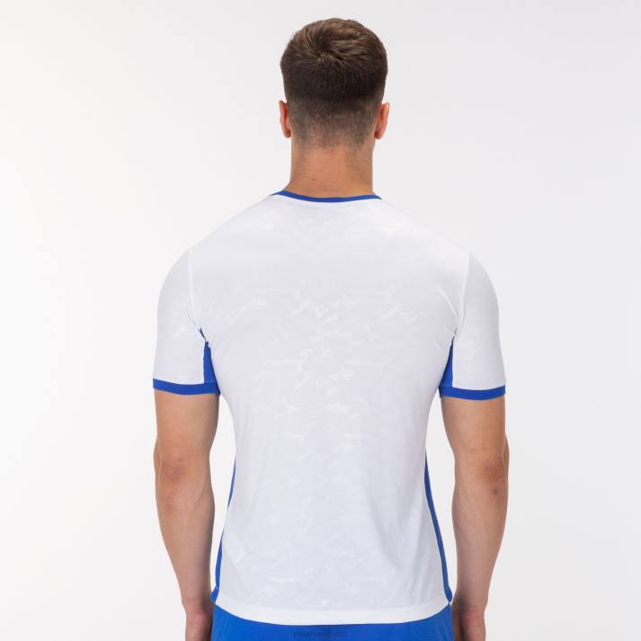 Joma 82P4R4625 أبيض أزرق ملكي قميص قصير الأكمام toletum الثاني رجال