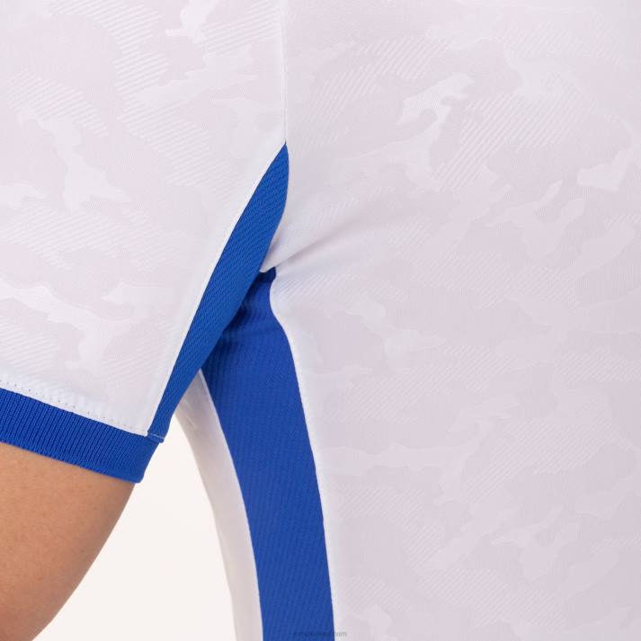 Joma 82P4R4625 أبيض أزرق ملكي قميص قصير الأكمام toletum الثاني رجال