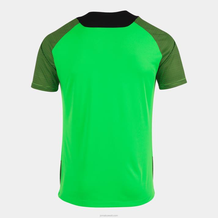 Joma 82P4R4628 نيون أخضر أسود قميص قصير الأكمام أساسي الثاني رجال