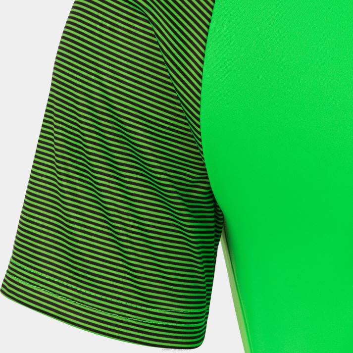 Joma 82P4R4628 نيون أخضر أسود قميص قصير الأكمام أساسي الثاني رجال