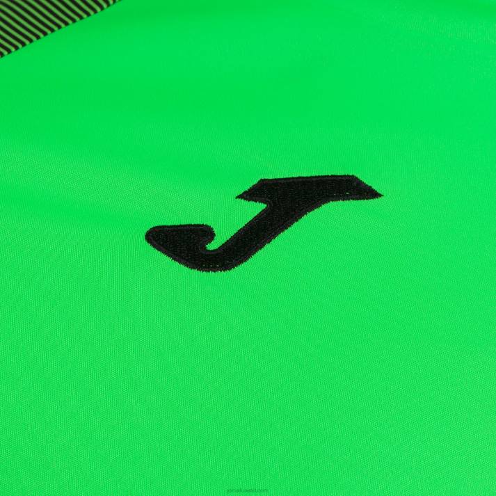 Joma 82P4R4628 نيون أخضر أسود قميص قصير الأكمام أساسي الثاني رجال