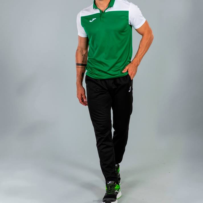 Joma 82P4R4629 أبيض أخضر قميص بولو بأكمام قصيرة هواية II رجال