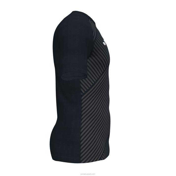 Joma 82P4R462 أسود قميص بأكمام قصيرة haka ii رجال