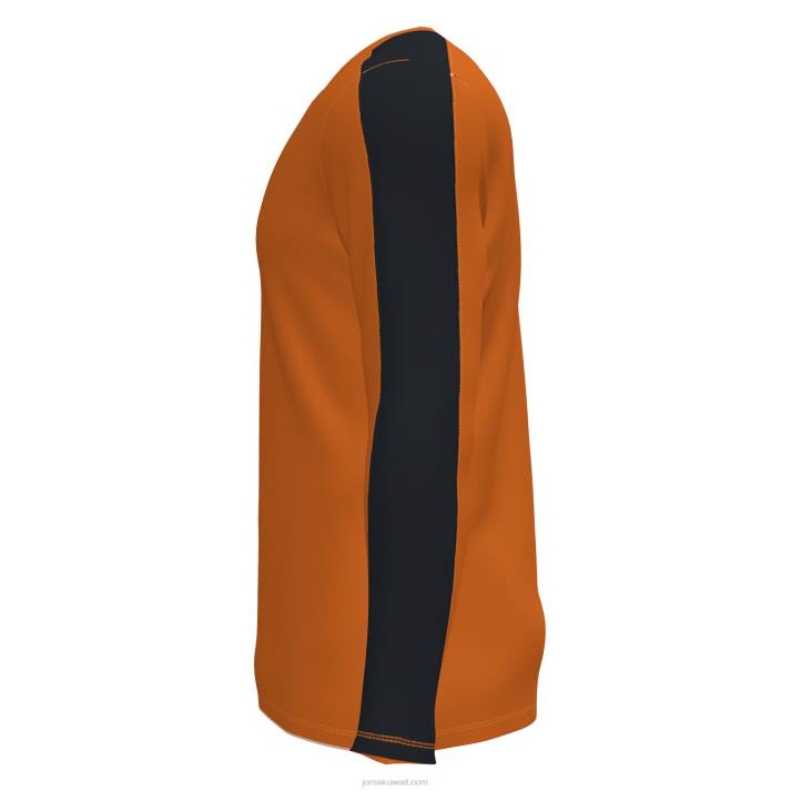 Joma 82P4R4631 برتقالي أسود أكاديمية قميص بأكمام طويلة III رجال
