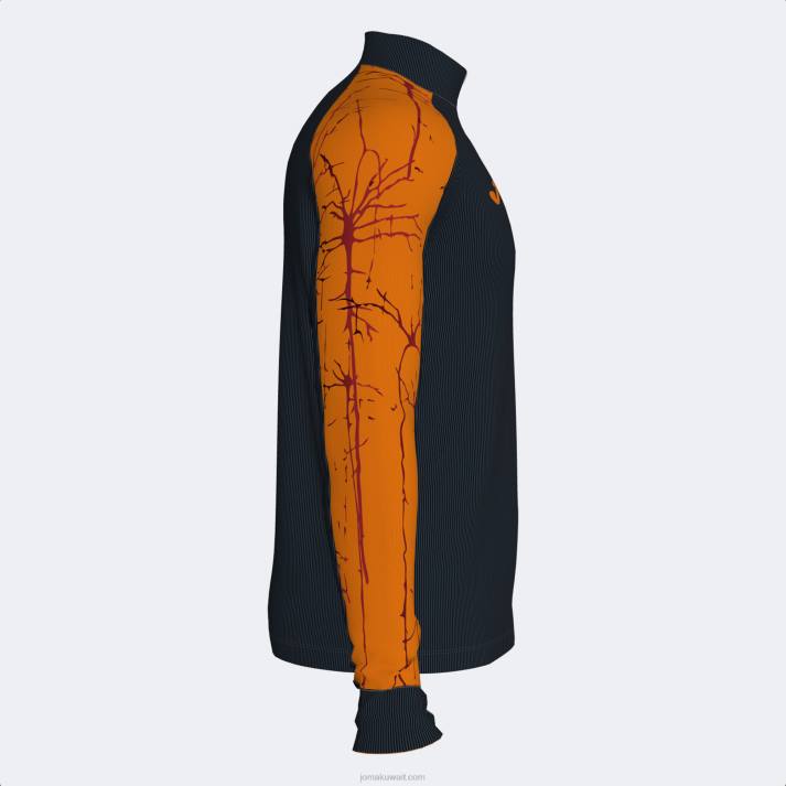 Joma 82P4R4643 برتقالة سوداء قميص من النوع الثقيل النخبة التاسع رجال