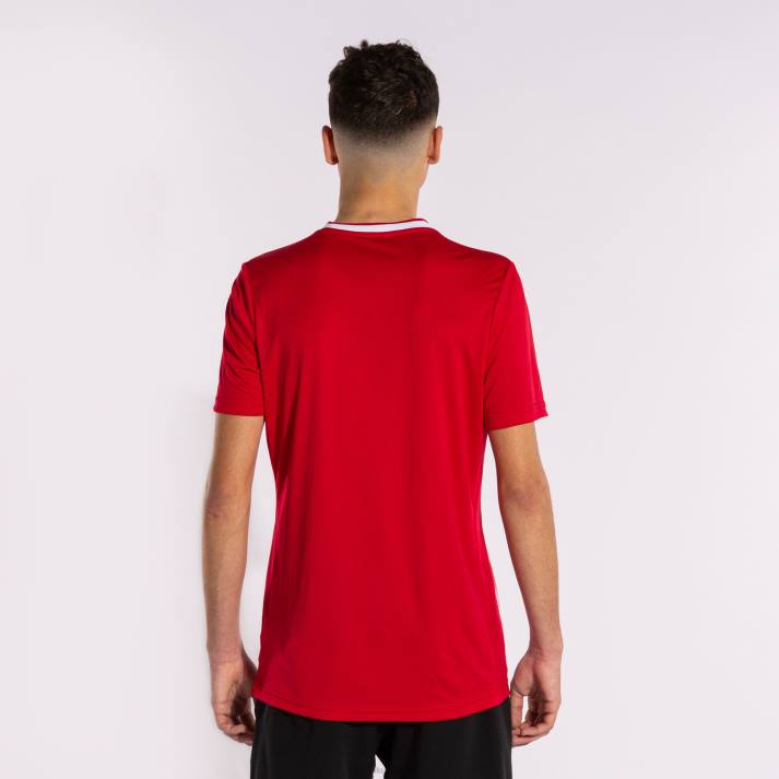 Joma 82P4R4649 احمر ابيض قميص بكم قصير europa v رجال