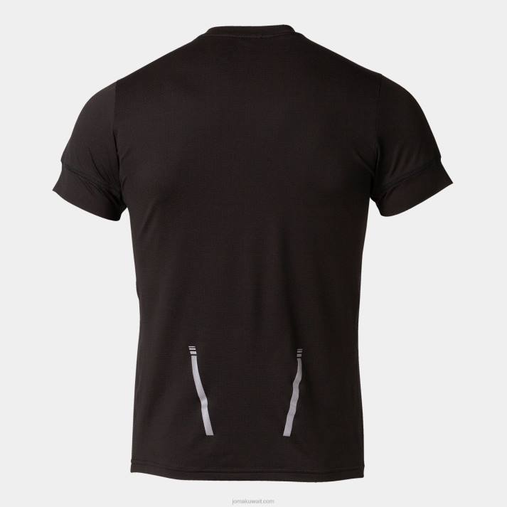 Joma 82P4R4673 أسود قميص قصير الأكمام r-night رجال