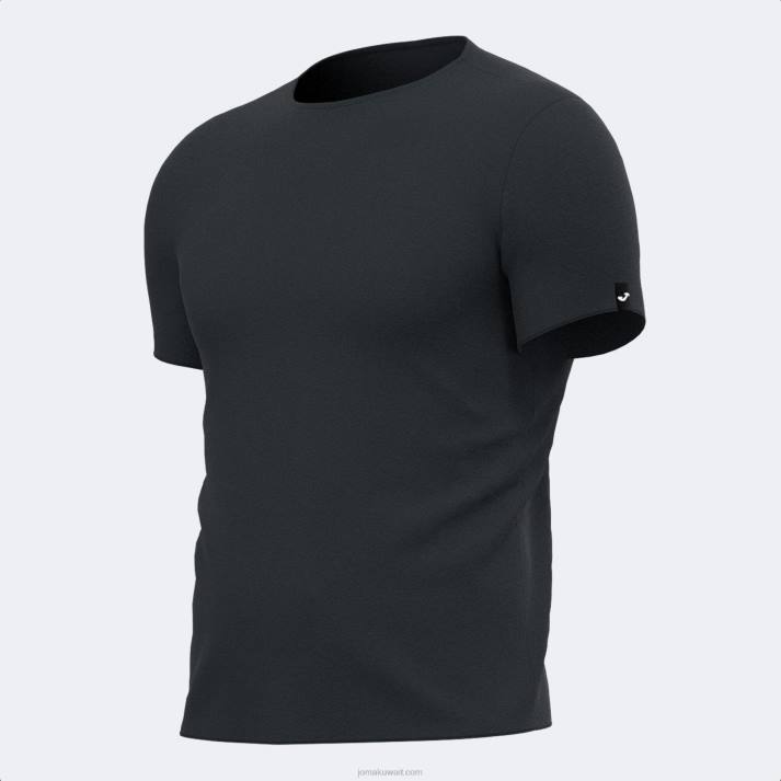 Joma 82P4R4689 أسود قميص قصير الأكمام r-combi رجال