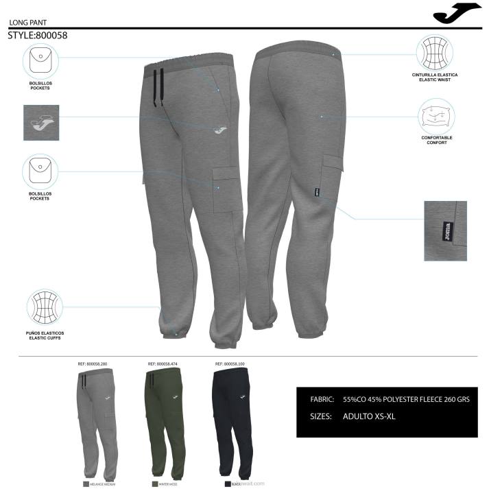 Joma 82P4R4695 أسود السراويل الطويلة بيتا رجال