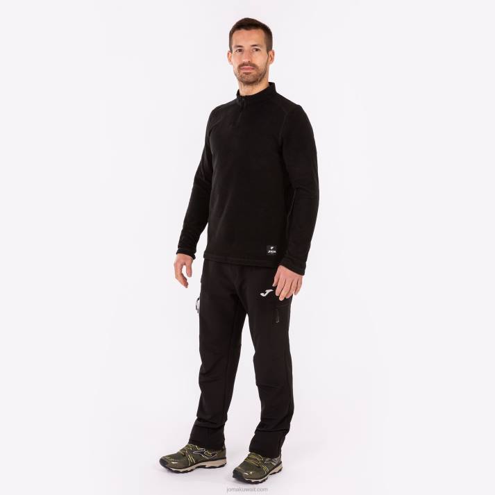 Joma 82P4R4697 أسود مستكشف قميص طويل الأكمام رجال