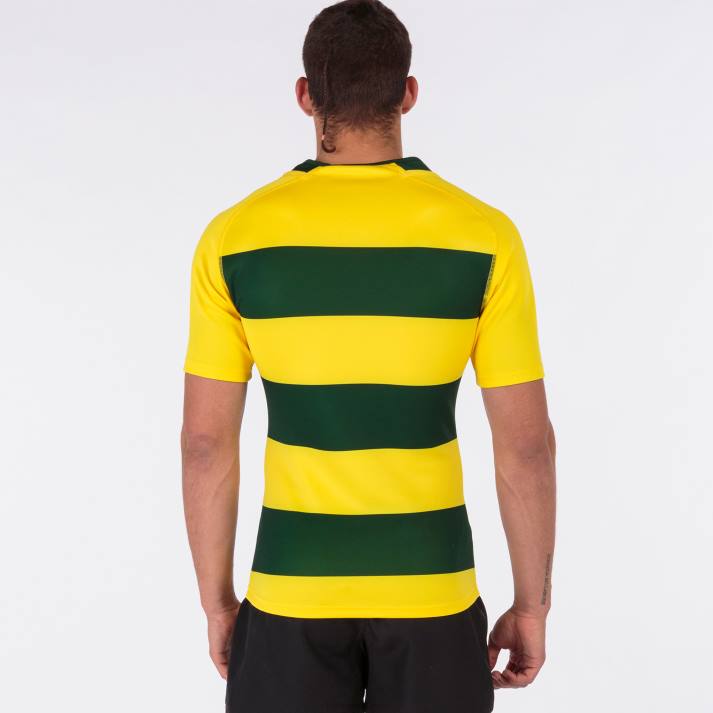 Joma 82P4R4699 أصفر أخضر قميص قصير الأكمام prorugby الثاني رجال