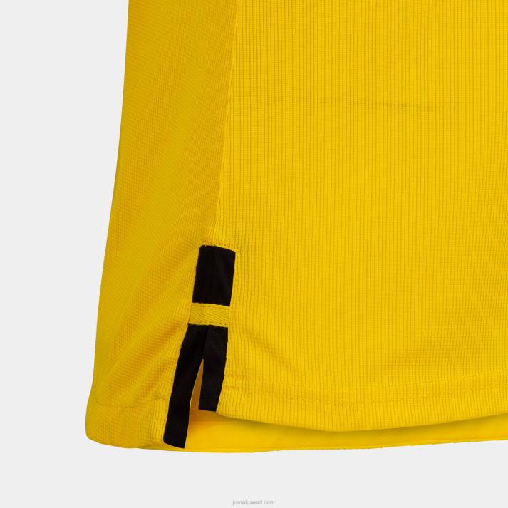 Joma 82P4R4710 أصفر أسود قميص بأكمام قصيرة ذهبي رابعا رجال