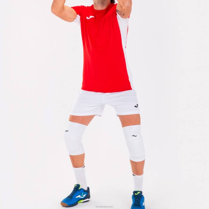 Joma 82P4R4716 احمر ابيض قميص بأكمام قصيرة superliga رجال