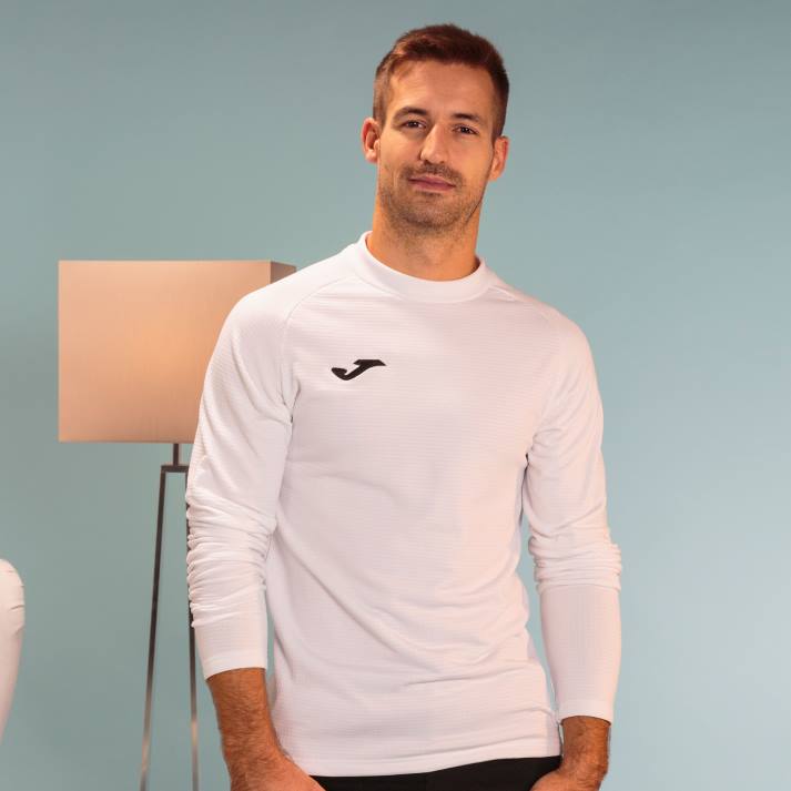 Joma 82P4R4721 أبيض كم طويل قميص براما رجال