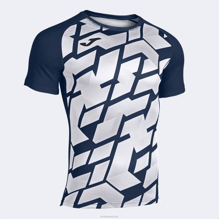 Joma 82P4R4734 الأزرق الداكن الأبيض قميص بأكمام قصيرة myskin iii رجال
