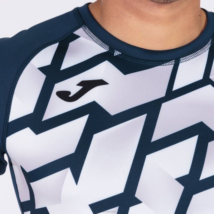 Joma 82P4R4734 الأزرق الداكن الأبيض قميص بأكمام قصيرة myskin iii رجال