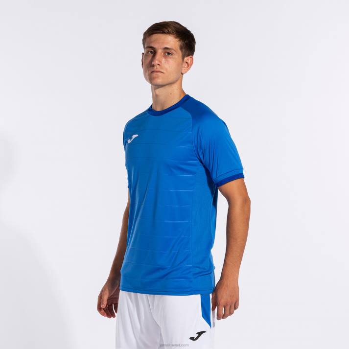 Joma 82P4R4735 الأزرق الملكي قميص ذهبي كم قصير v رجال