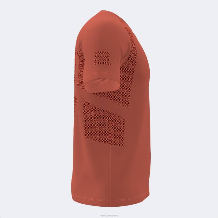Joma 82P4R4758 أحمر قميص قصير الأكمام صالة رياضية داخلية رجال