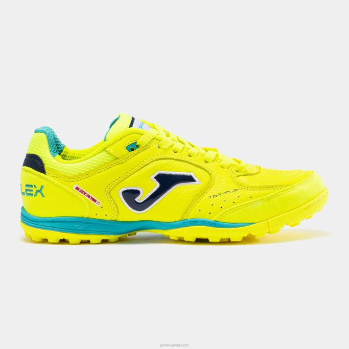 Joma 82P4R47 الفلورسنت الأصفر الأزرق الداكن حذاء كرة القدم توب فليكس 23 تيرف