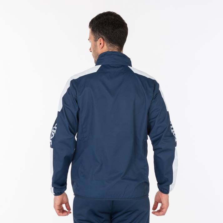 Joma 82P4R517 الأزرق الداكن الأبيض بطولة سترة المطر الرابع رجال