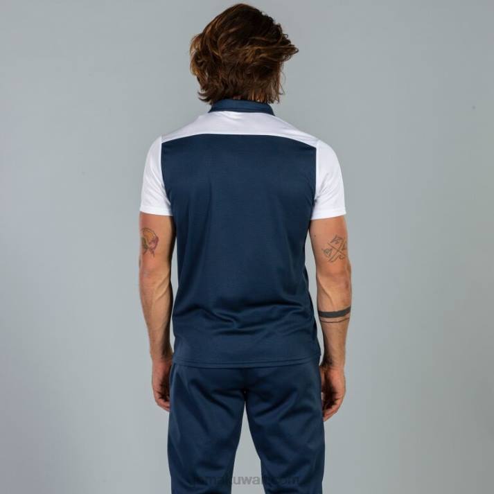 Joma 82P4R519 الأزرق الداكن الأبيض قميص بولو بأكمام قصيرة هواية II رجال